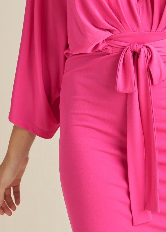 Tie front dress - Pink