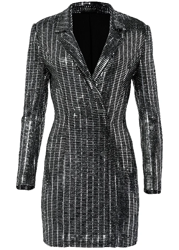 Sequin blazer mini dress  - Black Multi