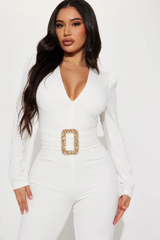 Bailey Embellished Jumpsuit - White