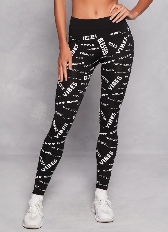 Vibes High Waist Graphic Leggings