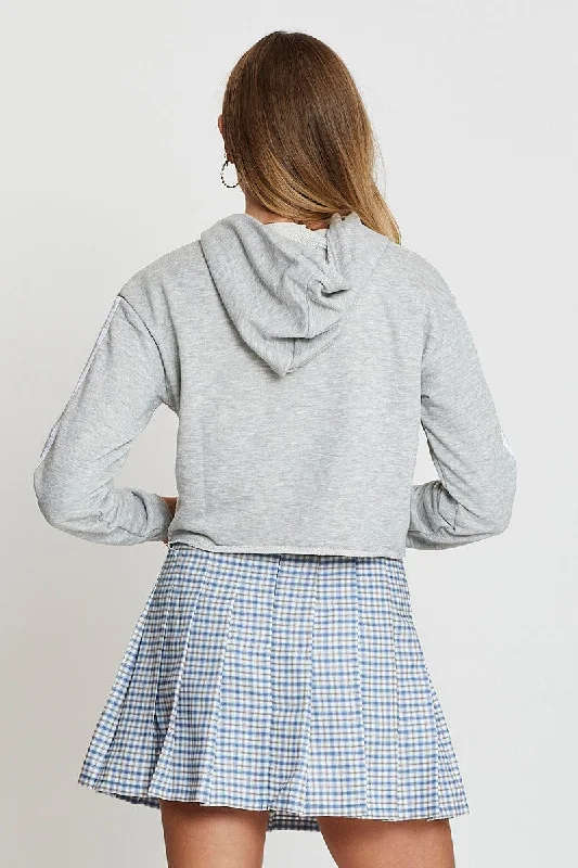 Check Pleated Skirt Mini Tennis