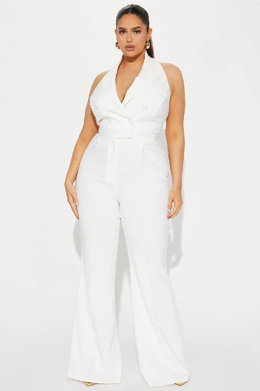 Class Act Jumpsuit - White