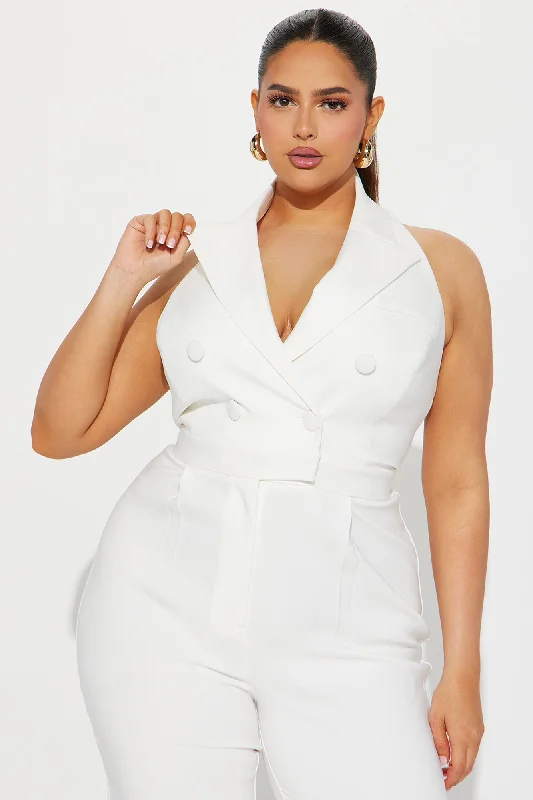 Class Act Jumpsuit - White