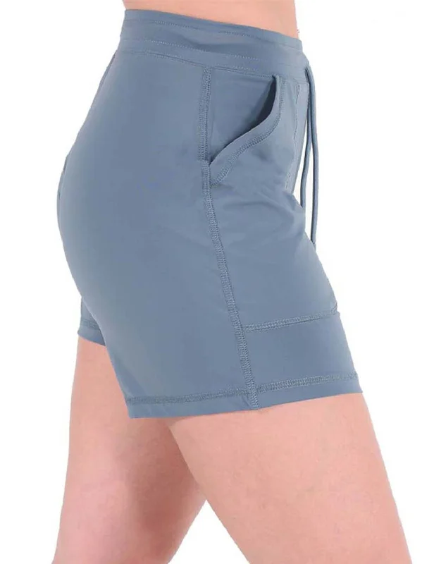 Cowgirl Tuff Womens Breathe Lounge Steel Gray Nylon Casual Shorts