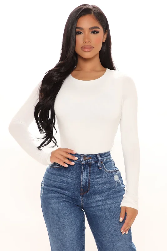 Daria Double Layered Bodysuit - White