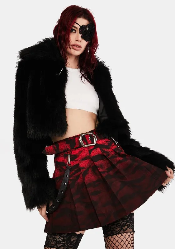 Dip Dye Punk Pleated Skirt