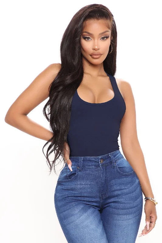 Divine Basic Tank Bodysuit - Navy