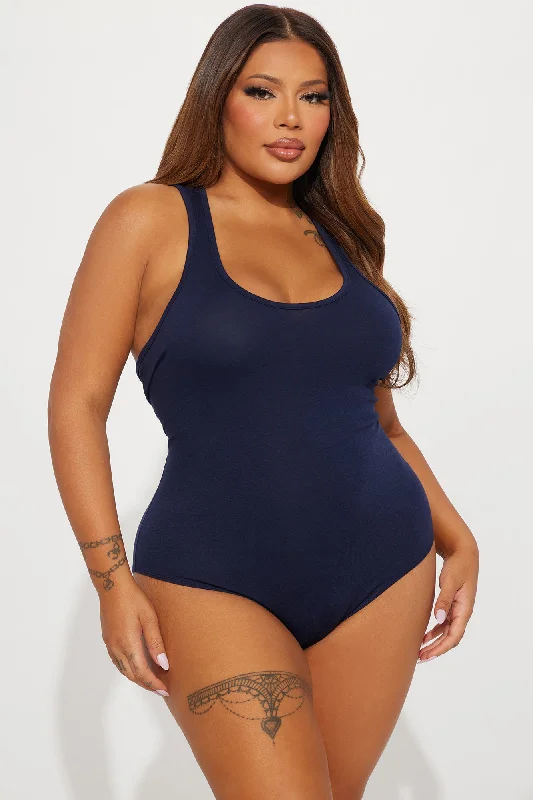 Divine Basic Tank Bodysuit - Navy