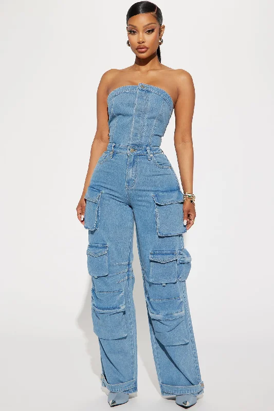 Dixie Denim Jumpsuit - Denim