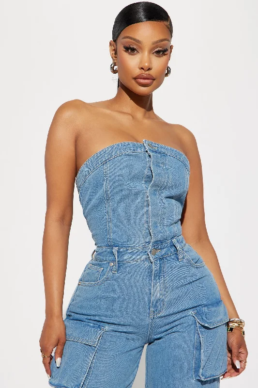 Dixie Denim Jumpsuit - Denim