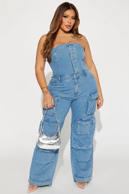 Dixie Denim Jumpsuit - Denim