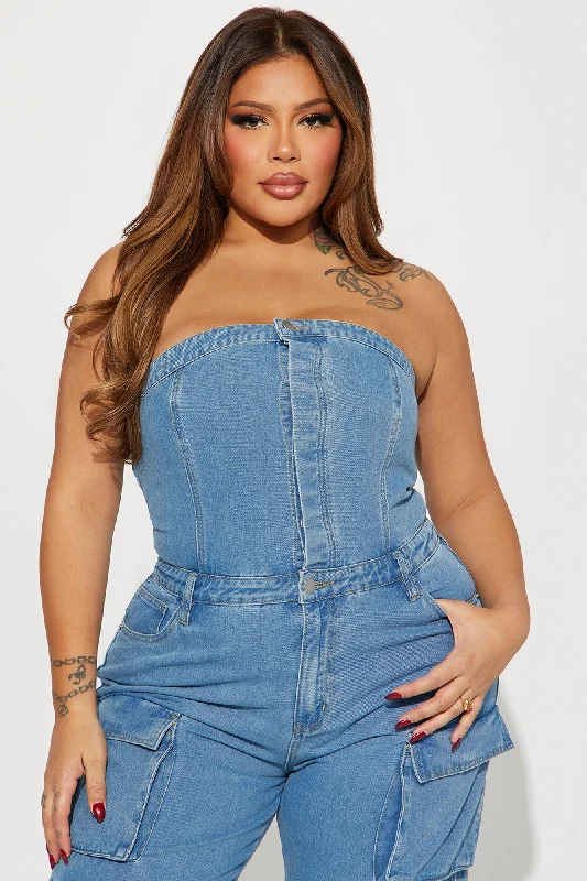 Dixie Denim Jumpsuit - Denim