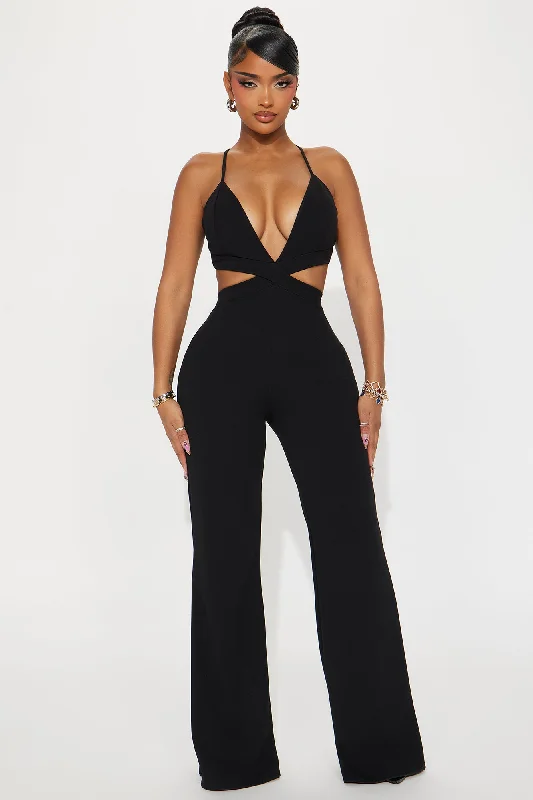 Drop The Pressure Jumpsuit  - Black