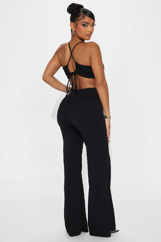 Drop The Pressure Jumpsuit  - Black