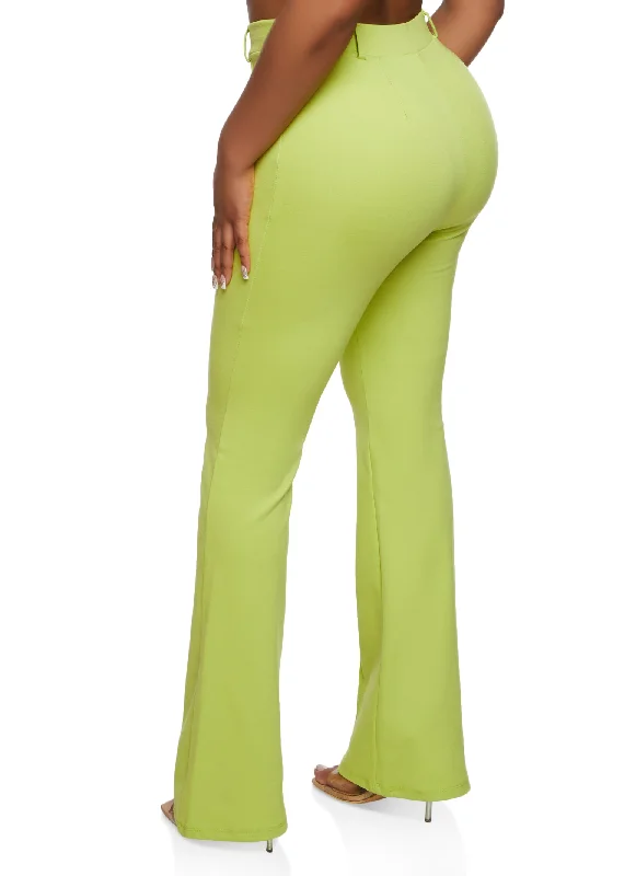 Pintuck High Waist Dress Pants