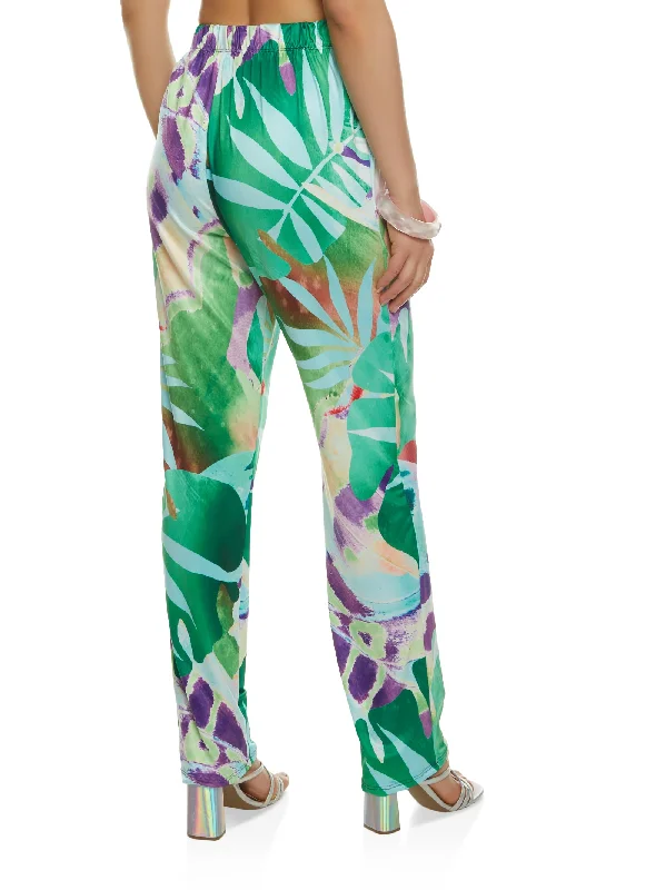 Printed High Waisted Pants