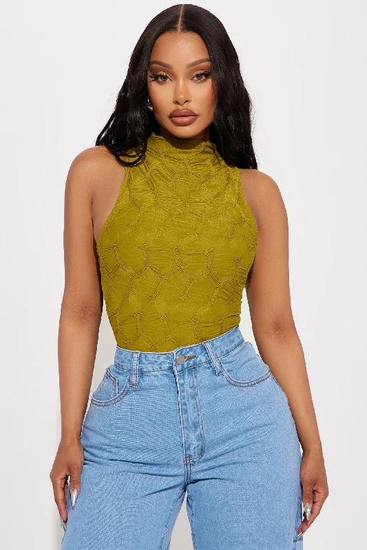 Leilani Textured Bodysuit - Green