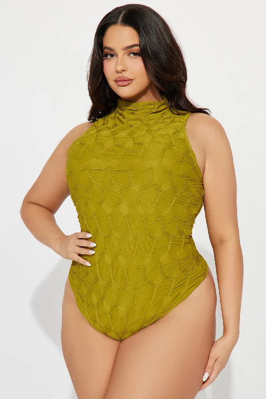 Leilani Textured Bodysuit - Green