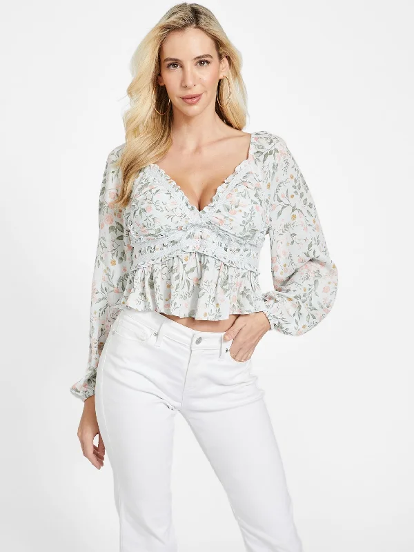 Luna Floral Peplum Top