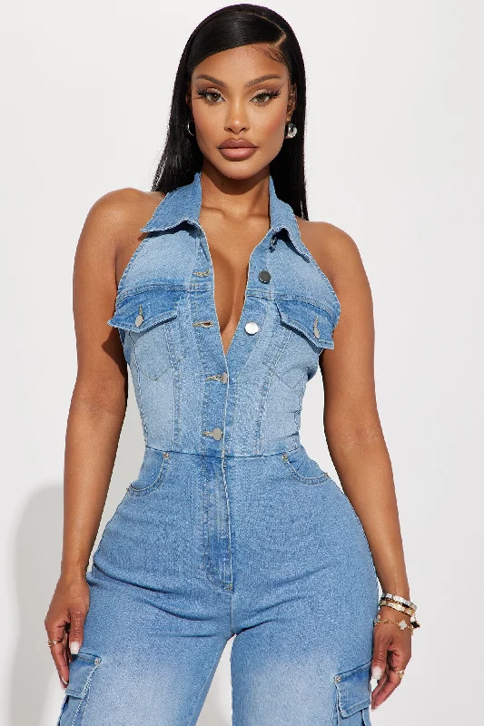 Madelaine Denim Jumpsuit - Denim