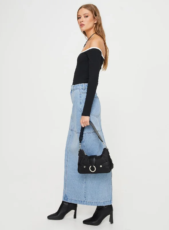 Markanna Denim Midi Skirt Light Wash