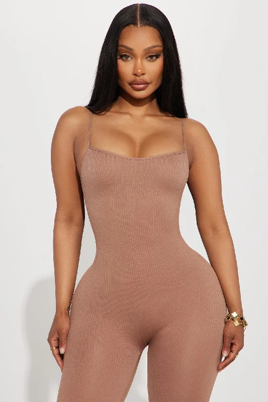 Off The Grind Seamless Jumpsuit - Tan