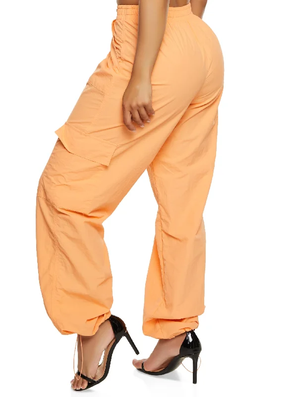 Iris Nylon Toggle Drawstring Hem Cargo Pants