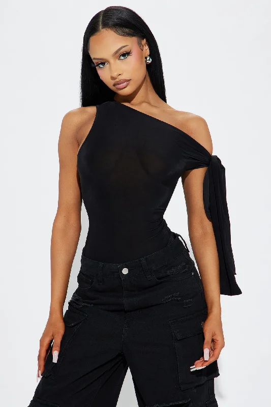 Sofia Off Shoulder Bodysuit - Black