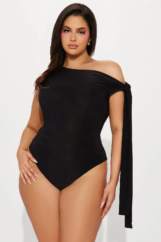 Sofia Off Shoulder Bodysuit - Black