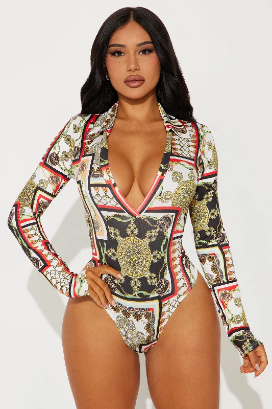 Take You Serious Baroque Bodysuit - Multi Color