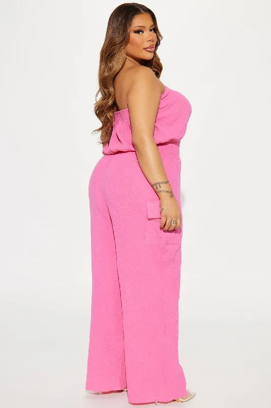 Tulum Mami Gauze Jumpsuit - Rose