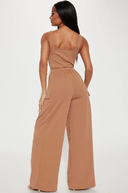 Willow Cargo Jumpsuit - Mocha