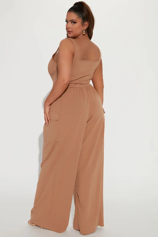 Willow Cargo Jumpsuit - Mocha