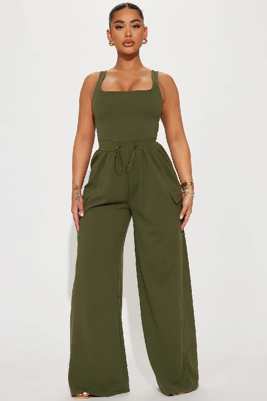 Willow Cargo Jumpsuit - Olive