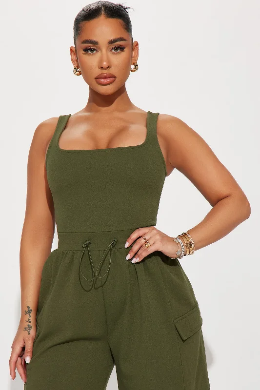 Willow Cargo Jumpsuit - Olive