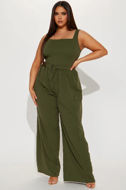 Willow Cargo Jumpsuit - Olive