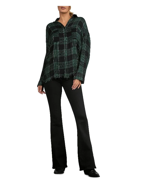 Small / black green plaid