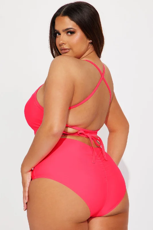 Anya Cut Out 1 Piece Swimsuit - Hot Pink