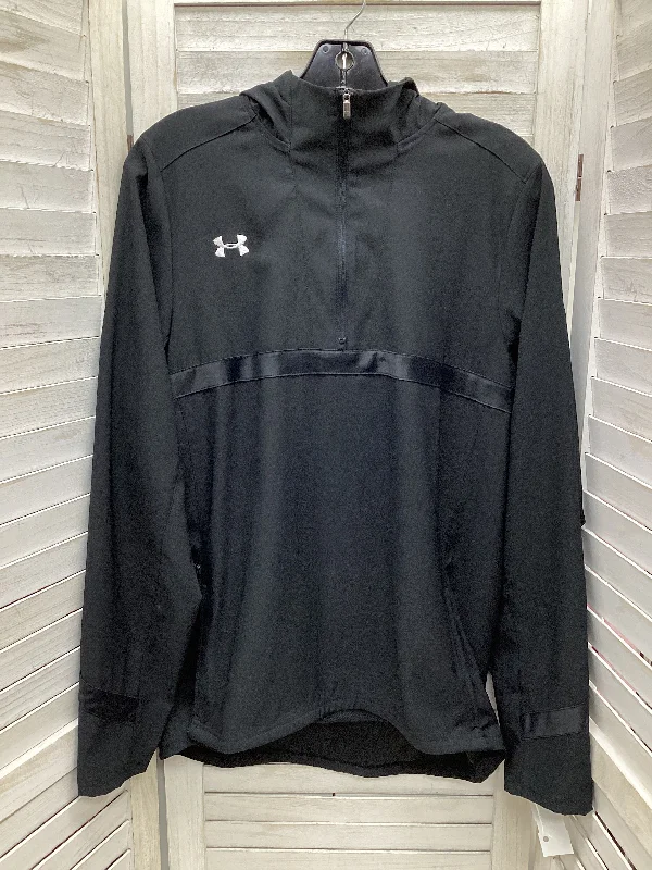 Black Athletic Top Long Sleeve Hoodie Under Armour, Size M