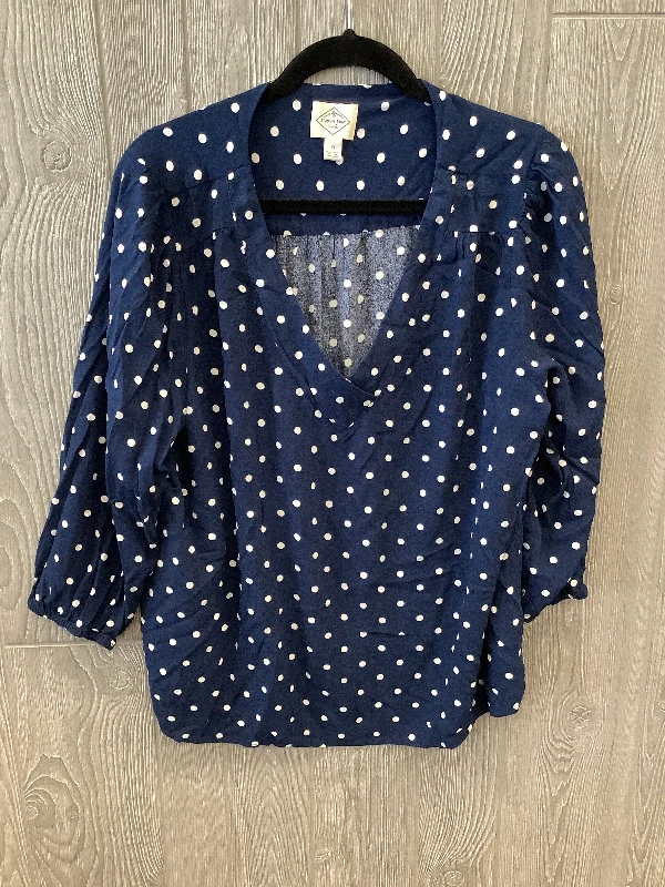 Blue Blouse Long Sleeve St Johns Bay, Size Xl