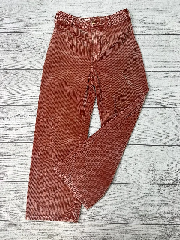 Pants Corduroy By Pilcro In Red, Size: 0