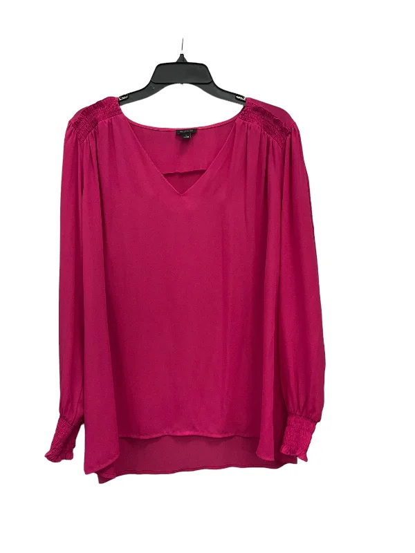 Pink Blouse Long Sleeve Ann Taylor, Size Xl