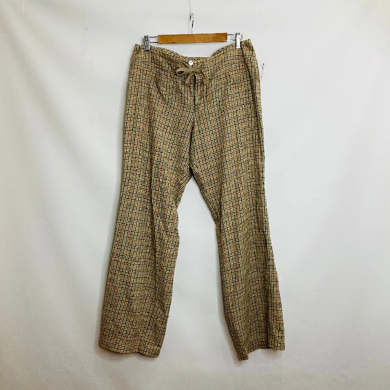 Plaid Pants Palazzo Sundance, Size L