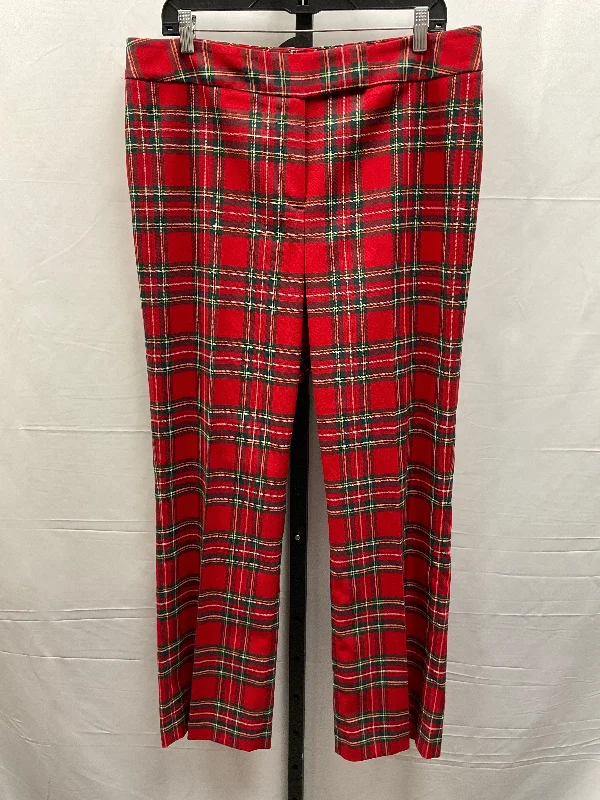 Plaid Pattern Pants Dress Preston And New York, Size 14