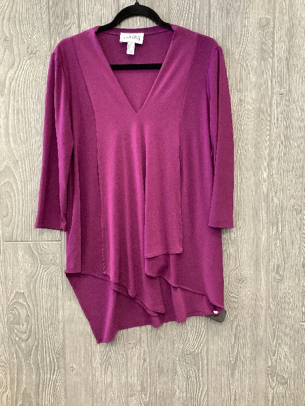 Purple Blouse Long Sleeve Joseph Ribkoff, Size M