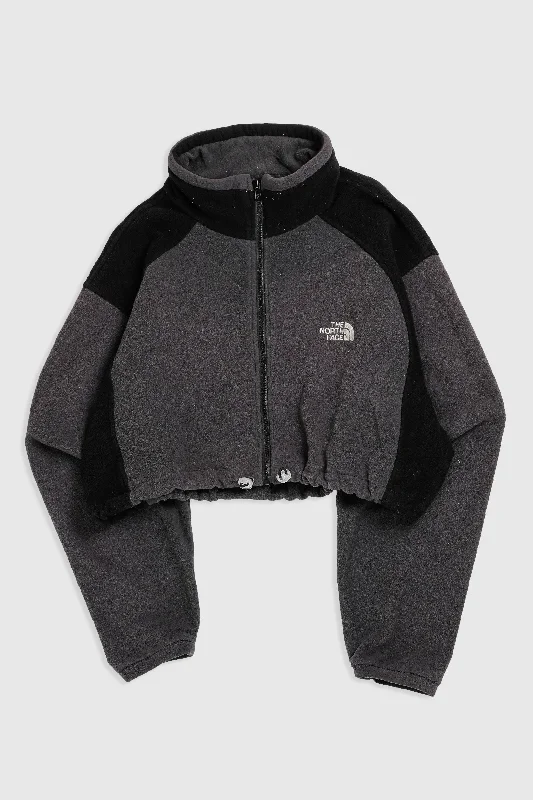 Rework North Face Crop Fleece Jacket - XXL