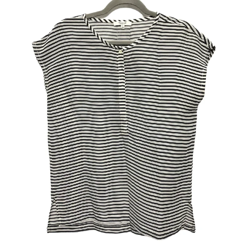 Striped Pattern Blouse Short Sleeve Madewell, Size S