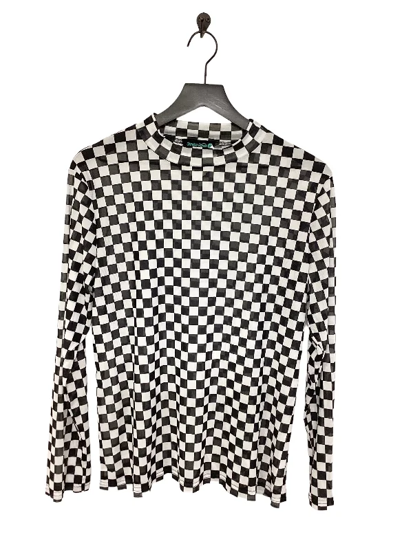 Top Long Sleeve By Cmc In Black & White, Size: Xl