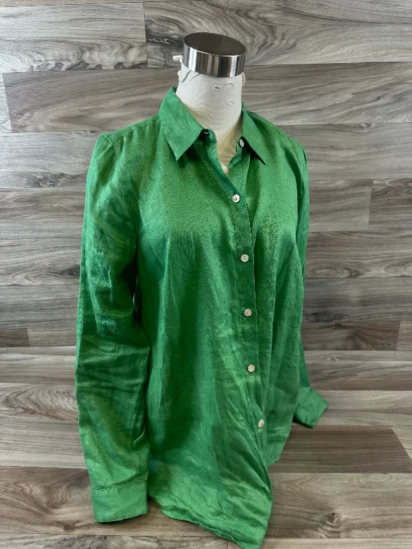 Top Long Sleeve By J. Jill In Green, Size: S