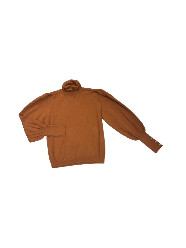 Top Long Sleeve By ONLY In Brown, Size: Xl